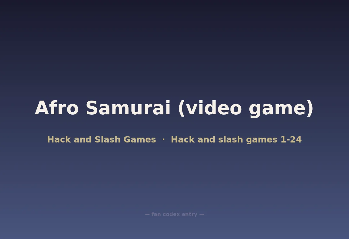 Afro Samurai (video game)